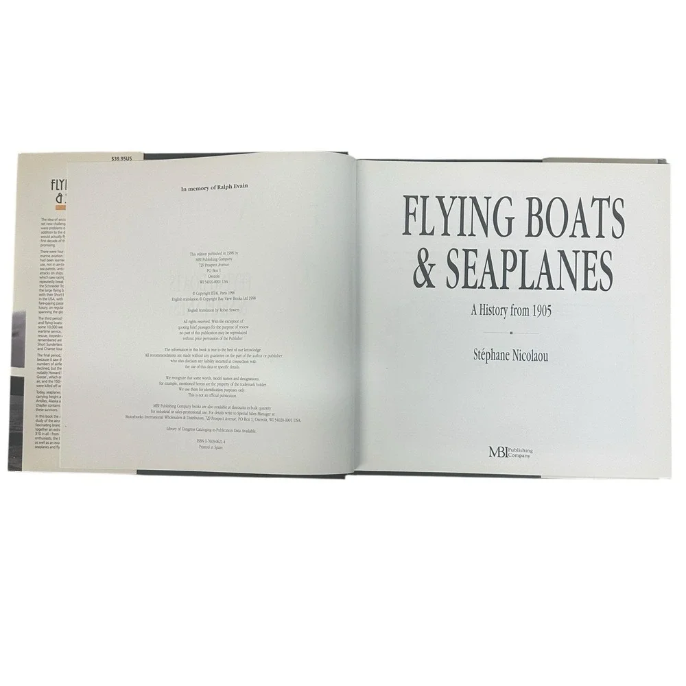 Flying Boats and Seaplanes A History from 1905 by Stephane Nicolaou